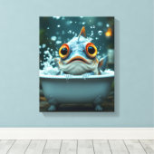 おおもしろい風呂の魚 キャンバスプリント (インサイチュ (ウッドフロア))