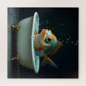 おおもしろい風呂の魚 ジグソーパズル (横)