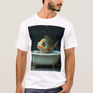 おおもしろい風呂の魚 Tシャツ