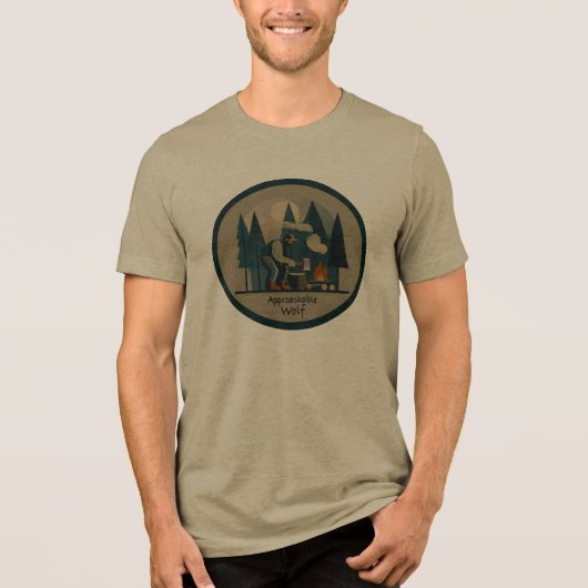 おおらかなオオカミTシャツ トライブレンドＴシャツ (正面)