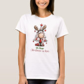 おおシカクリスマスだね 面白トナカイ クリスマス Tシャツ (正面)