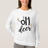 おおシカトナカイの角 楽しいクリスマス Tシャツ (正面)