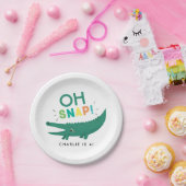 おおスナップワニの誕生日パーティープレート ペーパープレート (パーティー)