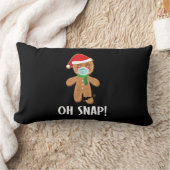 おおスナップ |クリスマスジンジャーブレッドマンマスクギフト ランバークッション (ブランケット)