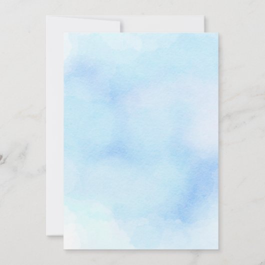 おおゾウ水彩風船ブルー 招待状 (裏面)