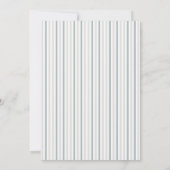 おおゾウ青ストライプの赤ちゃんシャワー 招待状 (裏面)