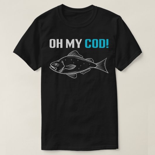 おおタラおもしろい魚釣り Tシャツ (デザイン正面)