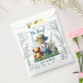 おおブイ少年だ！魚釣りをテーマにしたベビーシャワー フェイバーバッグ (封をした状態)