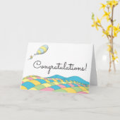 おおベビーおめでとうございます カード (黄色い花)