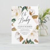 おおベビーの田舎フローラの女の子のベビーシャワー 招待状 (スタンド正面)
