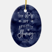 おおホーリーナイト |写真とクリスマスの星 セラミックオーナメント (正面)