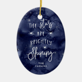 おおホーリーナイト |写真とクリスマスの星 セラミックオーナメント