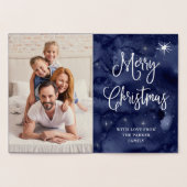 おおホーリーナイト |写真とクリスマスの星 箔カード (内部)