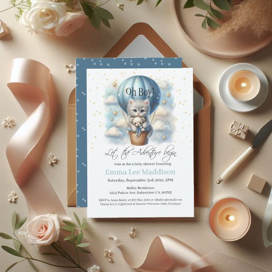 おおボーイアドベンチャーが熱気球で子猫を待つ 招待状