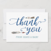 おおボーイトライバル赤ちゃんシャワーありがとう サンキューカード (正面)