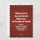 おおー!おもしろいジンジャーブレッドマンホリデー シーズンカード (裏面)