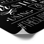 おおー！ |の結婚ハッシュタグ記号 ポスター (角)