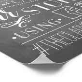 おおー！ |の結婚ハッシュタグ記号 ポスター (角)