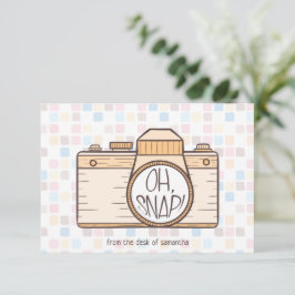 おおー！イエローパステルカメラノートカード ノートカード