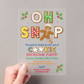 おおー!ジンガーブレッドクッキー交換ホリデーパーティー アクリル招待状 (インサイチュ (ポータブル))