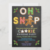 おおー!ジンガーブレッドクッキー交換ホリデーパーティー 招待状 (正面)