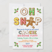 おおー！ジンガーブレッドクッキー交換ホリデーパーティー 招待状 (正面)