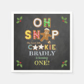 おおー!ジンガーブレッドクッキーAny Age誕生日 スタンダードカクテルナプキン (正面)