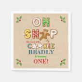 おおー!ジンガーブレッドクッキーAny Age誕生日 スタンダードカクテルナプキン (正面)