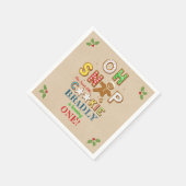 おおー!ジンガーブレッドクッキーAny Age誕生日 スタンダードカクテルナプキン (角)