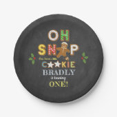おおー!ジンガーブレッドクッキーAny Age誕生日 ペーパープレート (正面)