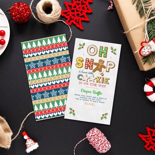 おおー！ジンジャーブレッドクッキー赤ちゃんシャワーおむつ エンクロージャーカード