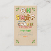 おおー！ジンジャーブレッドクッキー赤ちゃんシャワーおむつ エンクロージャーカード (正面)