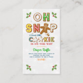 おおー！ジンジャーブレッドクッキー赤ちゃんシャワーおむつ エンクロージャーカード (正面)