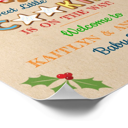 おおー！ジンジャーブレッドクッキー赤ちゃんシャワーへようこそ ポスター (角)