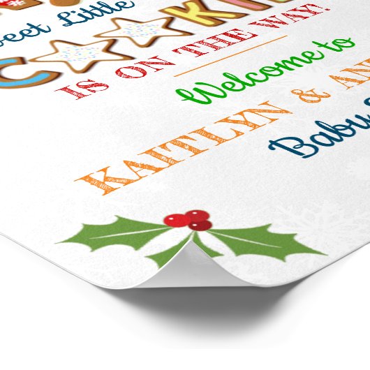 おおー!ジンジャーブレッドクッキー赤ちゃんシャワーへようこそ ポスター (角)