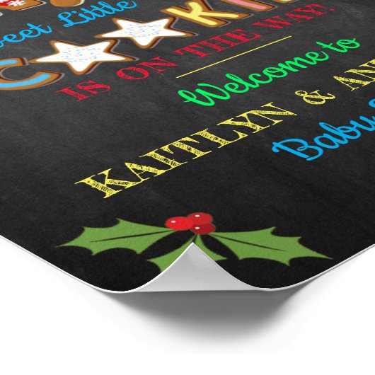 おおー！ジンジャーブレッドクッキー赤ちゃんシャワーへようこそ ポスター (角)