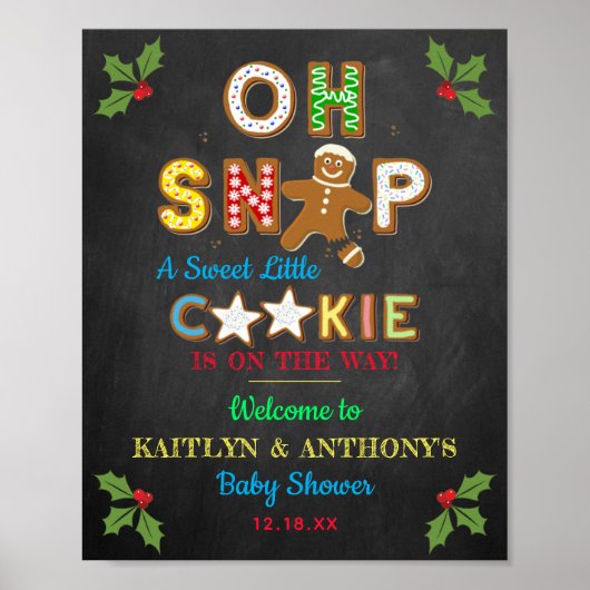 おおー!ジンジャーブレッドクッキー赤ちゃんシャワーへようこそ ポスター (正面)