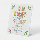 おおー！ジンジャーブレッドクッキー赤ちゃんシャワーへようこそ 台座サイン (正面)
