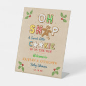 おおー!ジンジャーブレッドクッキー赤ちゃんシャワーへようこそ 台座サイン (正面)