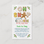 おおー!ジンジャーブレッドクッキー赤ちゃんシャワーブック エンクロージャーカード (正面)