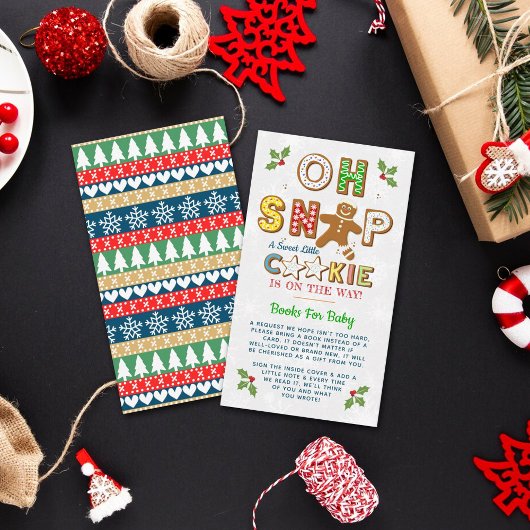 おおー!ジンジャーブレッドクッキー赤ちゃんシャワーブック エンクロージャーカード