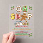 おおー!ジンジャーブレッドクッキー赤ちゃんシャワー アクリル招待状 (インサイチュ (ポータブル))