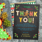 おおー!ジンジャーブレッドクッキー赤ちゃんシャワー サンキューカード