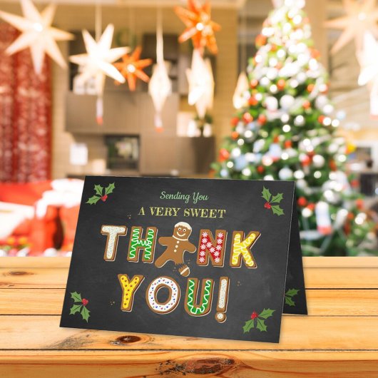 おおー！ジンジャーブレッドクッキー赤ちゃんシャワー サンキューカード