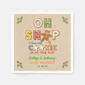 おおー!ジンジャーブレッドクッキー赤ちゃんシャワー スタンダードカクテルナプキン (正面)