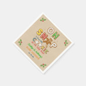 おおー!ジンジャーブレッドクッキー赤ちゃんシャワー スタンダードカクテルナプキン (角)