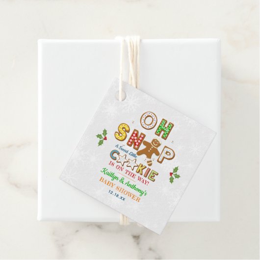 おおー！ジンジャーブレッドクッキー赤ちゃんシャワー フェイバータグ (インサイチュ)