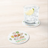 おおー!ジンジャーブレッドクッキー赤ちゃんシャワー ラウンドペーパーコースター (インサイチュ)