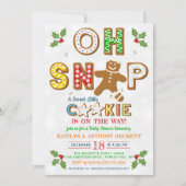 おおー！ジンジャーブレッドクッキー赤ちゃんシャワー 招待状 (正面)