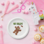 おおー!ジンジャーブレッドマンクッキー ペーパープレート (パーティー)